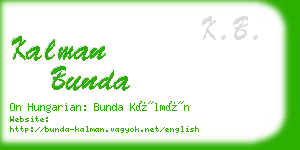 kalman bunda business card